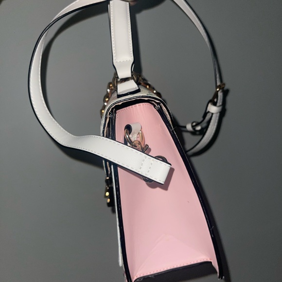 Aldo White and Pink Floral Satchel Bag - Picture 2 of 5